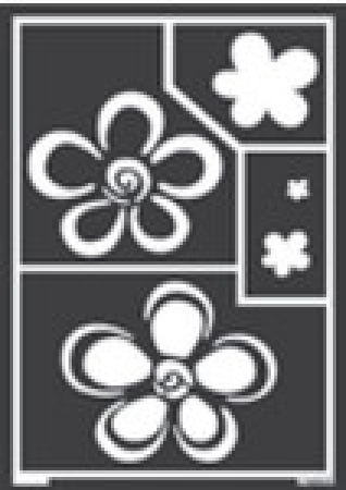 Home Design Window Style Schablone Blumen