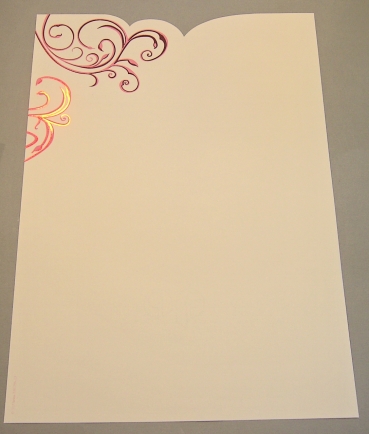 Preview: Artoz Andante Design Papier A4 Symbolik: feurige Zieselierung