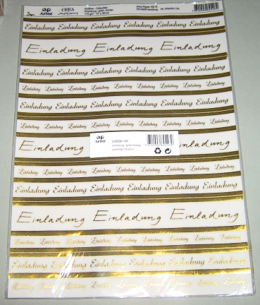 Artoz "Einladung" gold transparent