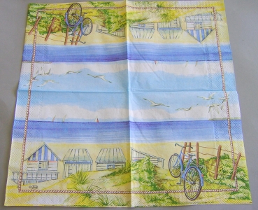 Ambiente Lunch Serviette 33 x 33 cm pro Stück Beach Bicycles