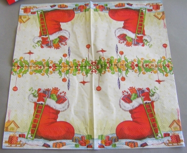 Ambiente Lunch Serviette 33 x 33 cm pro Stück Climbing Santa