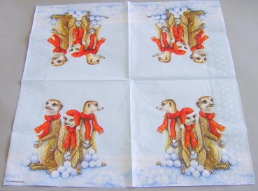 Ambiente Lunch Serviette 33 x 33 cm pro Stück Snowball Fun