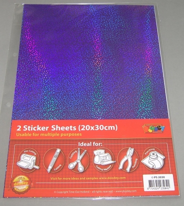 Stickersheet 20 x 30 cm Farbe purple hologramm