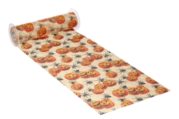 Deko-Stoff Halloween orange pro Meter 29 cm breit