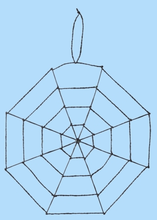Hobbyfun Spinnennetz schwarz 25 cm