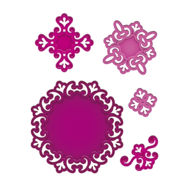 Spellbinder Metallschablone Shapeabilities Parisian Motifs