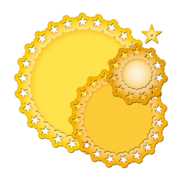 Spellbinder Metallschablone Nestabilities Star Circles