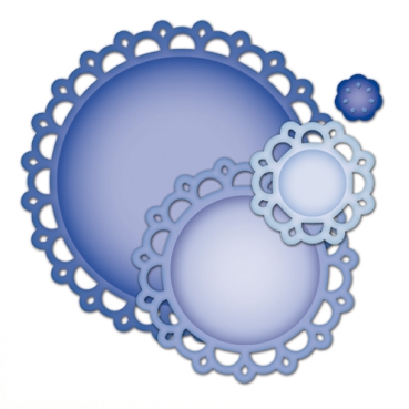 Spellbinder Metallschablone Nestabilities Picot Edge Circles