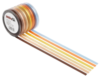 Hobbyfun Satinband 6 mm breit pro Meter orange