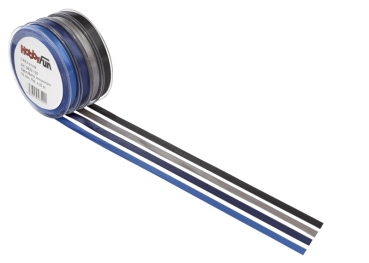 Hobbyfun Satinband 6 mm breit pro Meter schwarz