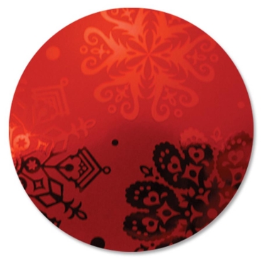 Mirri Christmas - Karton 270 gr Snowflakes berry red