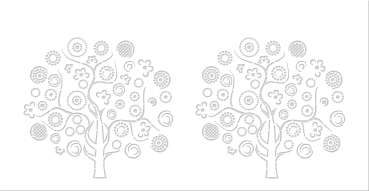 Preview: URSUS Silhouetten Tischlichter Filigrano Baum Weiss
