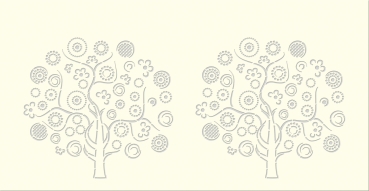 Preview: URSUS Silhouetten Tischlichter Filigrano Baum Creme