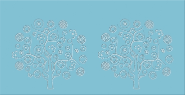 Preview: URSUS Silhouetten Tischlichter Filigrano Baum Petrol