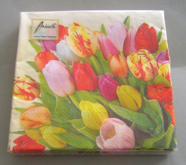 Ambiente Lunch Serviette Colourful Tulipes pro Stück