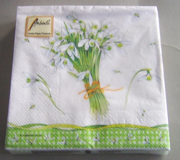 Ambiente Lunch Serviette Bunch of Snowdrops pro Stück