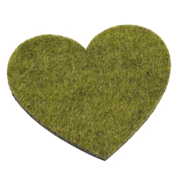 Hobbyfun Filz-Herz 5,5 x 6 cm Beutel mit 4 Stück grün meliert