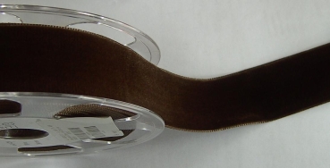 Samtband 36 mm breit pro Meter braun