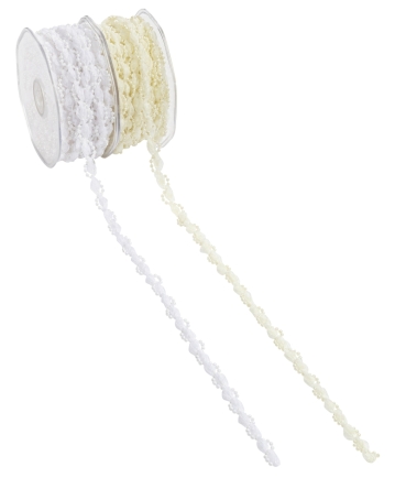 Band Pearly 10 mm pro Meter weiss