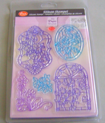 VIVA Decor Transparente Silikon-Stempel "Tiffany Style mit Fenster"