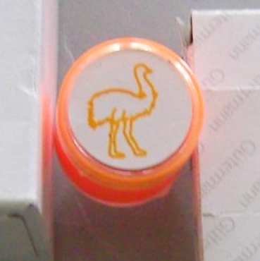 Doppelseitiger Stempel Emu