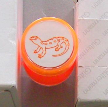 Doppelseitiger Stempel Gecko