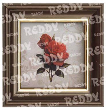 Reddy Cards Mini-Bilderrahmen dunkelbraun mit Goldrand