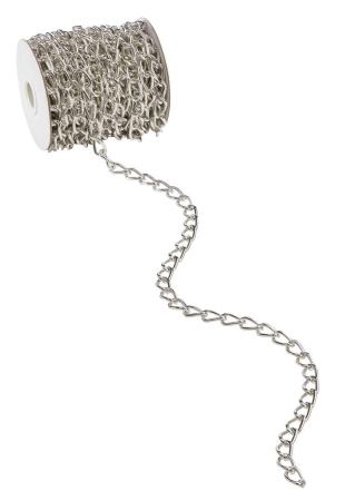 Kette 15 mm silberfarbig pro Meter