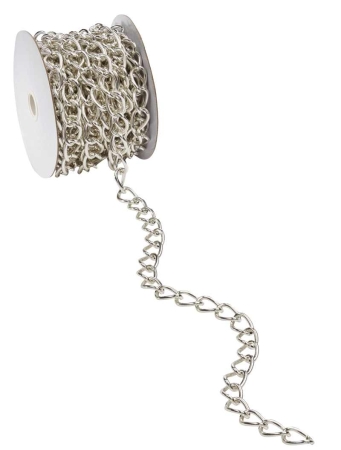 Kette 20 mm silberfarbig pro Meter
