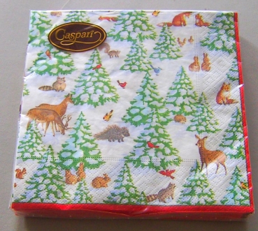 Caspari Lunch Serviette pro Stück Woodland Wonderland