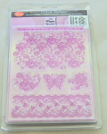 VIVA Decor Transparente Silikon-Stempel "Vintage Spitze"