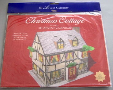 Caspari 3D Adventskalender "Christmas Cottage"