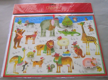 Caspari 3D Adventskalender "Fa-la-la"