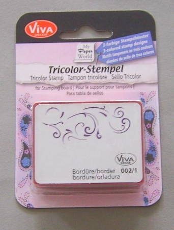 VIVA Decor Tricolor Stempel Schnörkel Bordüre