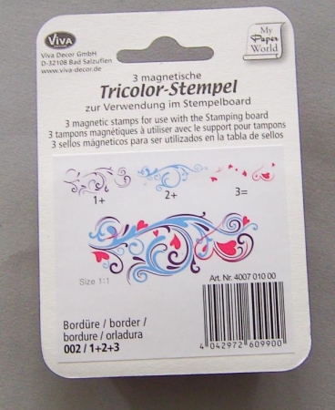 Preview: VIVA Decor Tricolor Stempel Schnörkel Bordüre