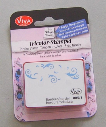 VIVA Decor Tricolor Stempel Schmetterling Bordüre