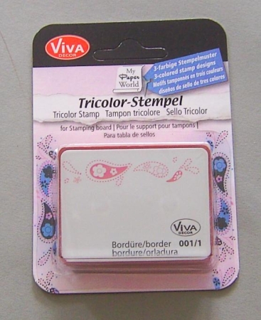 VIVA Decor Tricolor Stempel Paislyey Bordüre