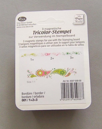 Preview: VIVA Decor Tricolor Stempel Paislyey Bordüre