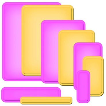 Spellbinder Metallschablone Nestabilities Card Creator A2 Curved Matting Basics B