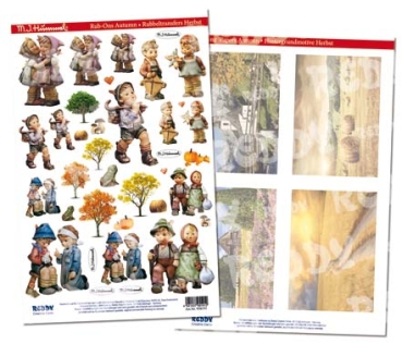 Reddy Cards Rubbel-Transfers und Hintergrundbogen M.I. Hummel Herbst