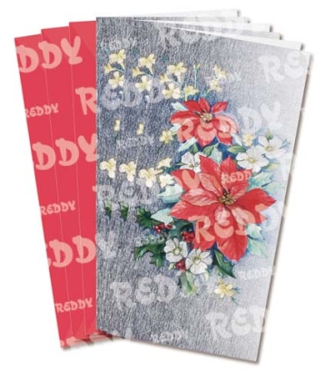 Reddy Cards Metallgravur Doppelkarte Motiv Weihnachtsstern und Christrose