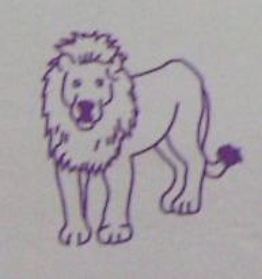 Doppelseitiger Stempel Lion