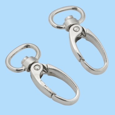 Karabiner-Haken 15 mm Schlaufe 2 Stück