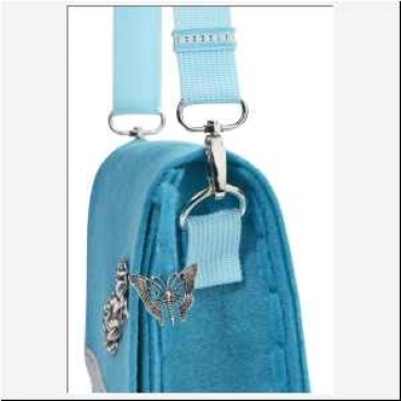 Preview: Täschchen Kitzbühel für Herzverschluß hellgrau meliert