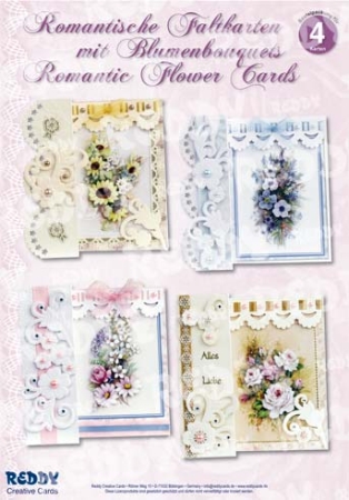 Romantische Faltkarten Blumenbouquets