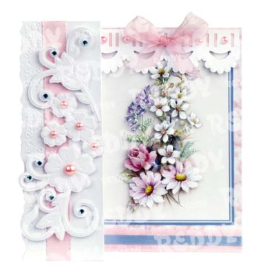 Preview: Romantische Faltkarten Blumenbouquets