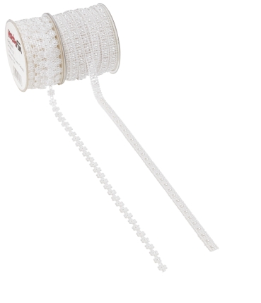 Schmuckborte weiss Design II pro Meter