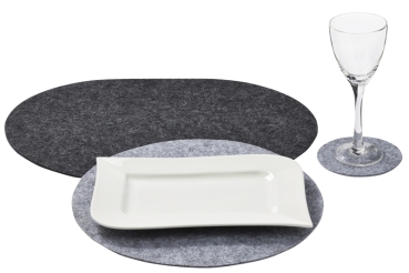 Filztischset oval lila