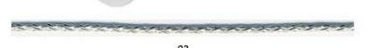 SKAI Zopf Kordel Tresse 3 mm pro Meter silber