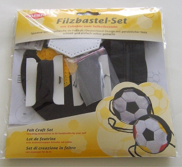 Preview: Kleiber Filztasche rechteckig Fußball Filzbastel-Set